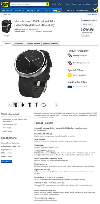 Illustration for article titled El smartwatch Moto 360 ya tiene posible precio: 250 dólares